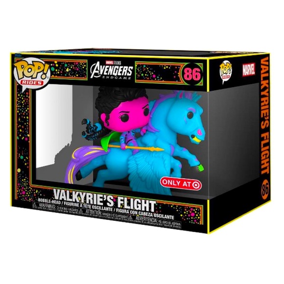 Marvel Infinity Saga Avengers Endgame Valkyrie’s Flight Black Light Funko Pop 86 - Picture 1 of 3